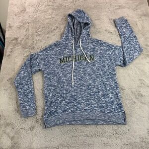 UG Apparel Michigan Wolverines‎ Blue Knit Hoodie Sweatshirt Woman Size M